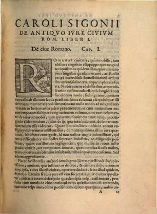 Caroli Sigonii De Antiqvo Ivre Civivm Romanorvm Libri Dvo : Ad Pium IIII Pont. Max., index auctorum et rerum