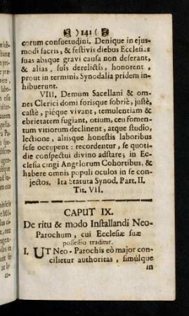 141-146, Caput IX