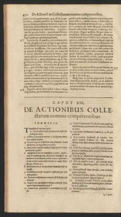 Caput XIX. De Actionibus Collectarum nomine competentibus.