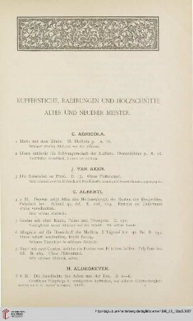 Kupferstiche, Radirungen und Holzschnitte alter und neuerer Meister (Nr. 1 - 2703)