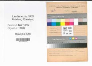 Entnazifizierung Otto Henrichs , geb. 19.01.1899 (Polizeibeamter)