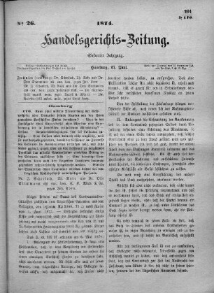 No. 26. 27. Juni 1874