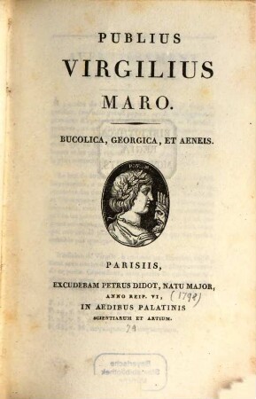 Publius Virgilius Maro, Bucolica, Georgica, Et Aeneis