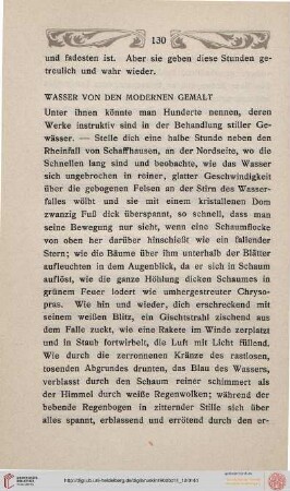 Wasser von den Modernen gemalt