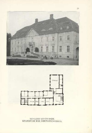 Schloss Schönrade. Grundriss des Obergeschosses