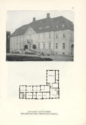 Schloss Schönrade. Grundriss des Obergeschosses