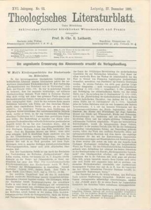 617-620 W. Moll's Kirchengeschichte der Niederlande im Mittelalter