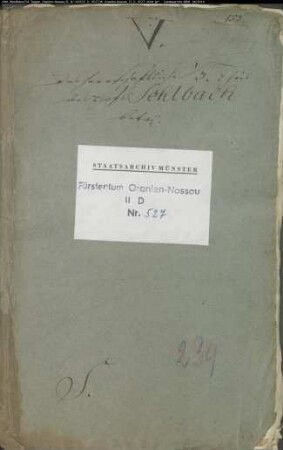 Verpachtung des herrschaftliche Drittels der Hofgüter zu Sohlbach