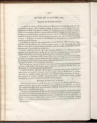 Séance Du 21 Janvier 1832