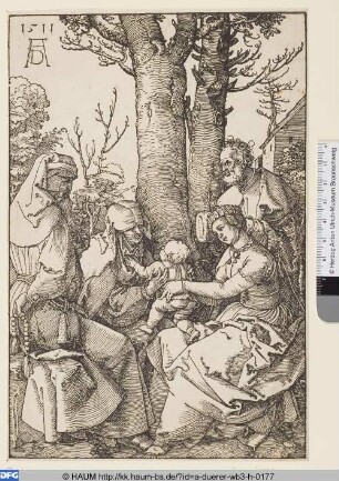 Die Heilige Familie mit Joachim und Anna unter dem Baum