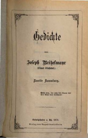 Gedichte : Sammlung