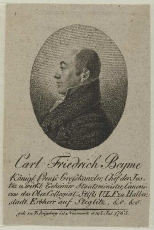 Bildnis des Carl Friedrich Beyme