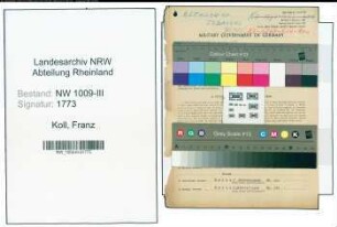 Entnazifizierung Franz Van Koll , geb. 21.07.1875 (Kaufmann)