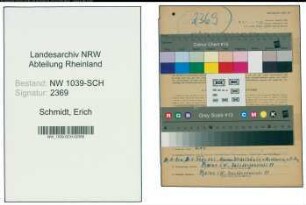 Entnazifizierung Erich Schmidt , geb. 10.05.1910 ()