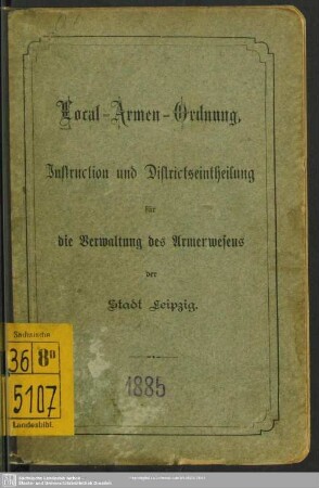 Geschäfts-Ordnung für das Armen-Directorium