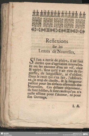 Lettres de Nouvelles