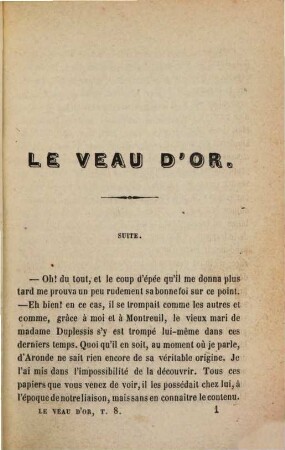 Le veau d'or, 8