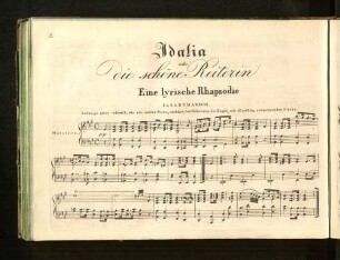 Italia oder die schöne Reiterin. Eine lyrische Rhapsodie