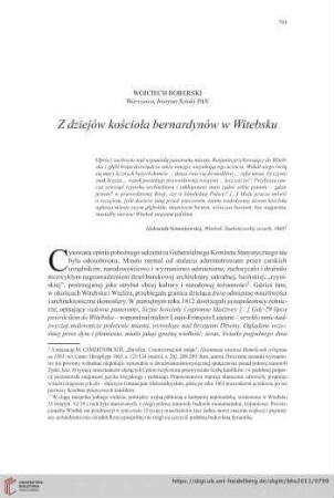 75: Z dziejów kościoła bernardynów w Witebsku