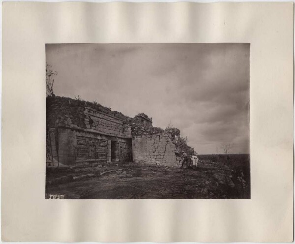 So-called nunnery, top floor. (with members of the expedition).