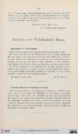 Berichten over Nederlandsche Musea
