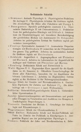 23-25, Medizinische Fakultät
