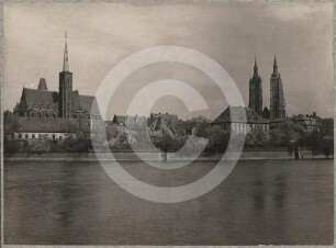 Dominsel Breslau mit Dom und Kreuzkirche