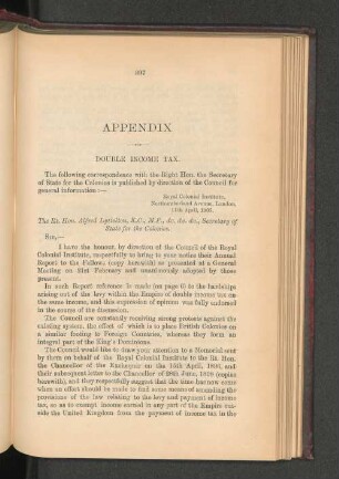 1. Double Income Tax : correspondence.
