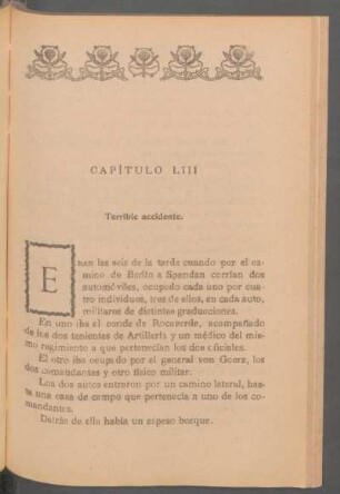 Capítulo LIII - Terrible accidente.