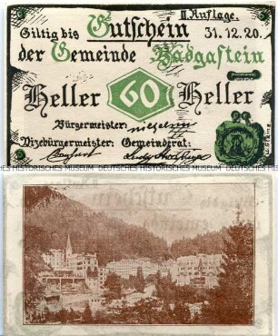 Badgastein, 60 Heller