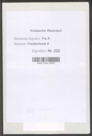 Rechnungsbelege Kirchspiel Vorhelm