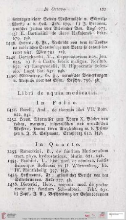 Libri de aquis medicatis (Nr. 1451 - 1499)