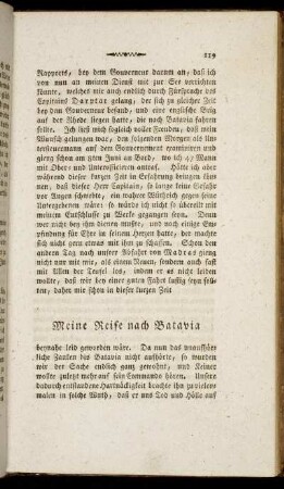Meine Reise nach Batavia.