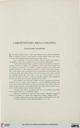 L'architettura della colonna