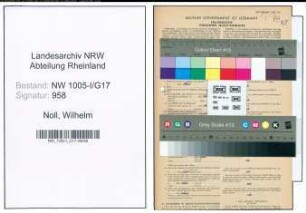 Entnazifizierung Wilhelm Noll , geb. 05.07.1914 (Kaufm. Angestellter)
