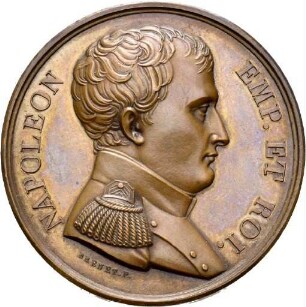 Medaille auf die kaiserliche Garde die ihre Fahnen verbrennt, April 1814