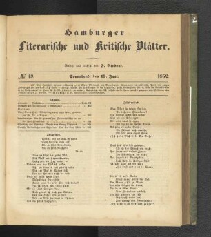No. 49. 19. Juni 1852