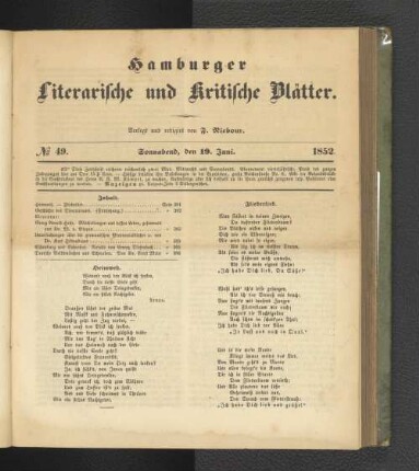No. 49. 19. Juni 1852