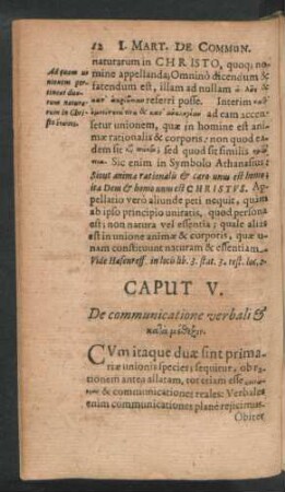 Caput V. De communicatione verbali & ...