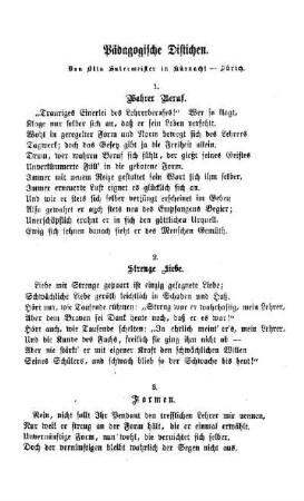 Pädagogische Distichen