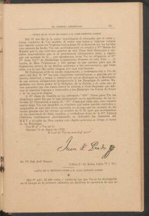 Carta de D. Dionisio Soler á D. José Antonio Gómez