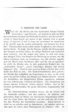 V. Priester und Laien