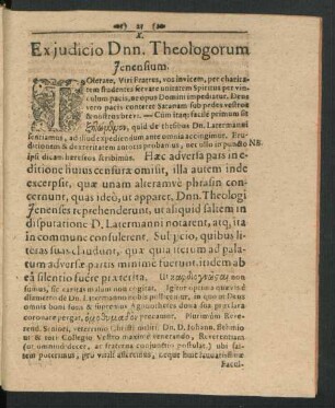 X. Ex iudicio Dnn. Theologorum Jenensium.