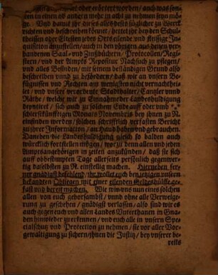 Der Kön. May. zu Schweden Mandat und Citation aller Beambten und Unterthanen ... des Herzogthumbs Franken