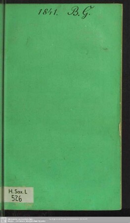 27.1841: Jahresbericht der Sächsischen Bibel-Gesellschaft