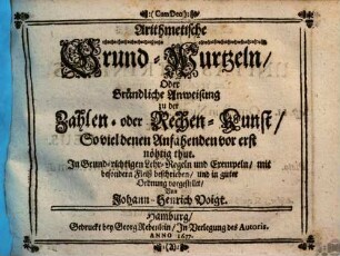 Arithmetische Grund-Wurtzeln