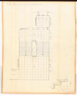 Reichsluftfahrtministerium, Berlin: Verbindungsbau: Treppe Grundriss 1:50
