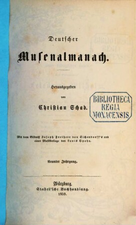 Deutscher Musenalmanach, 9. 1859, 2