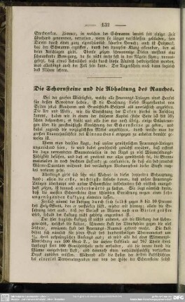 Die Schornsteine und die Abhaltung des Rauches