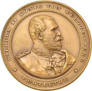 Medaille von Mayer & Wilhelm auf die Ausstellung für Elektrotechnik und Kunstgewerbe in Stuttgart